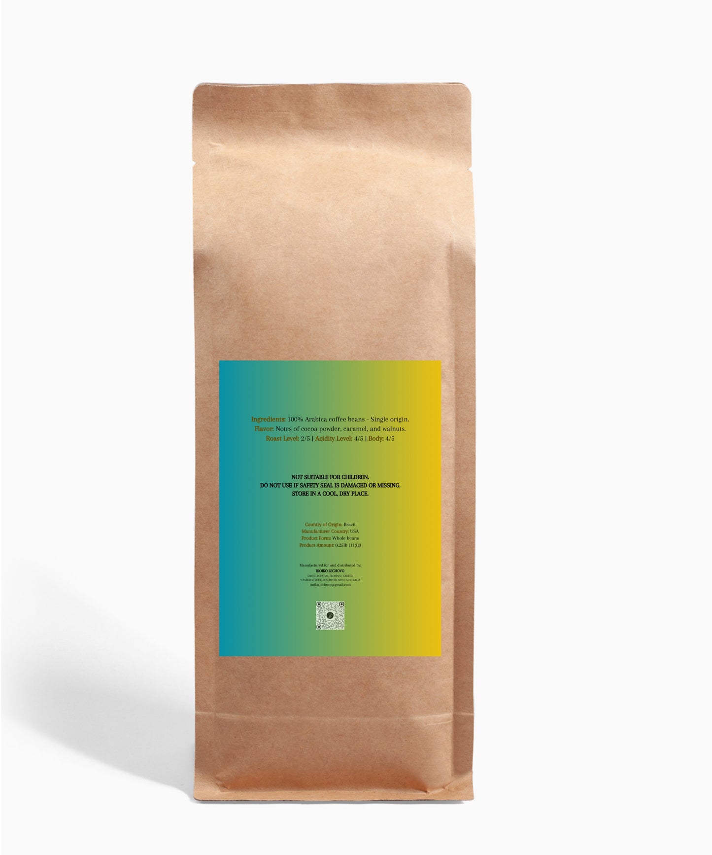 IROIKO | Brazilian Coffee Whole Bean Blend | 113 gr