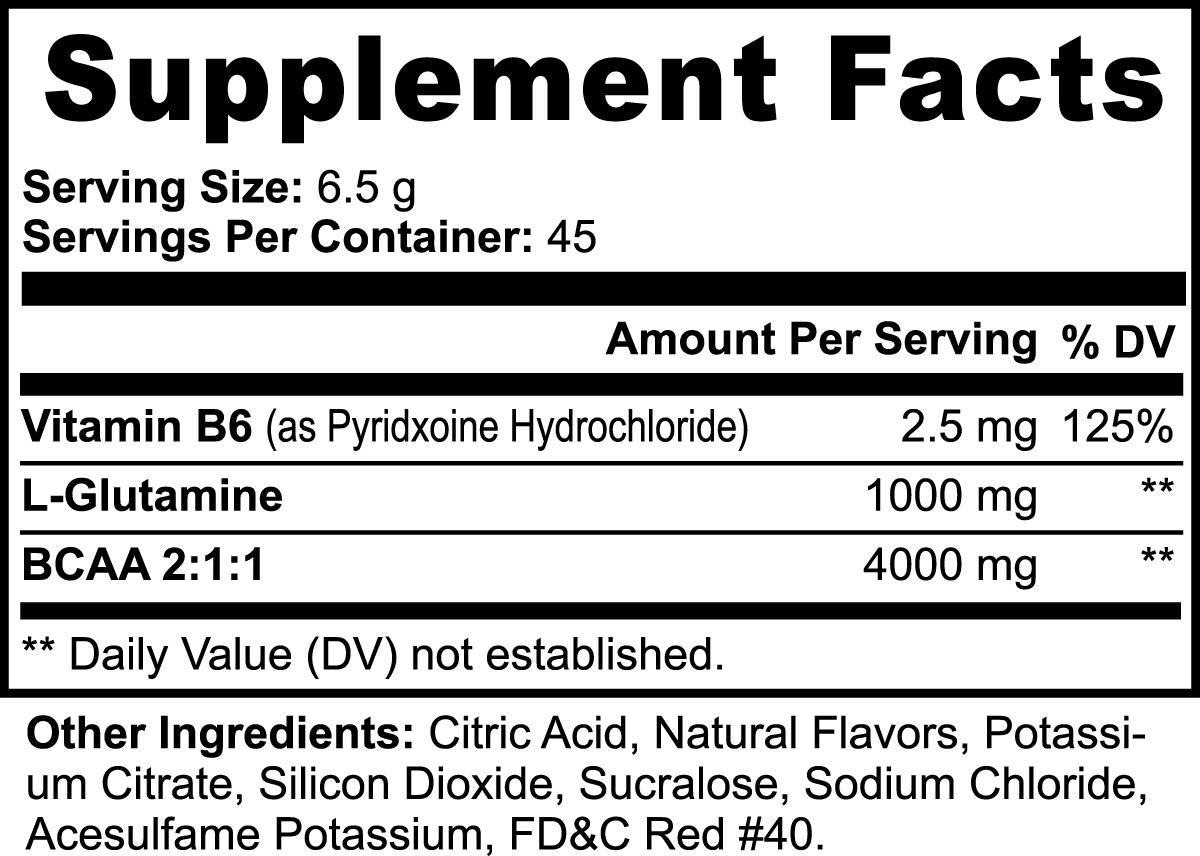 IROIKO | BCAA Shock Powder | Post Workout | Fruit Punch | 292g