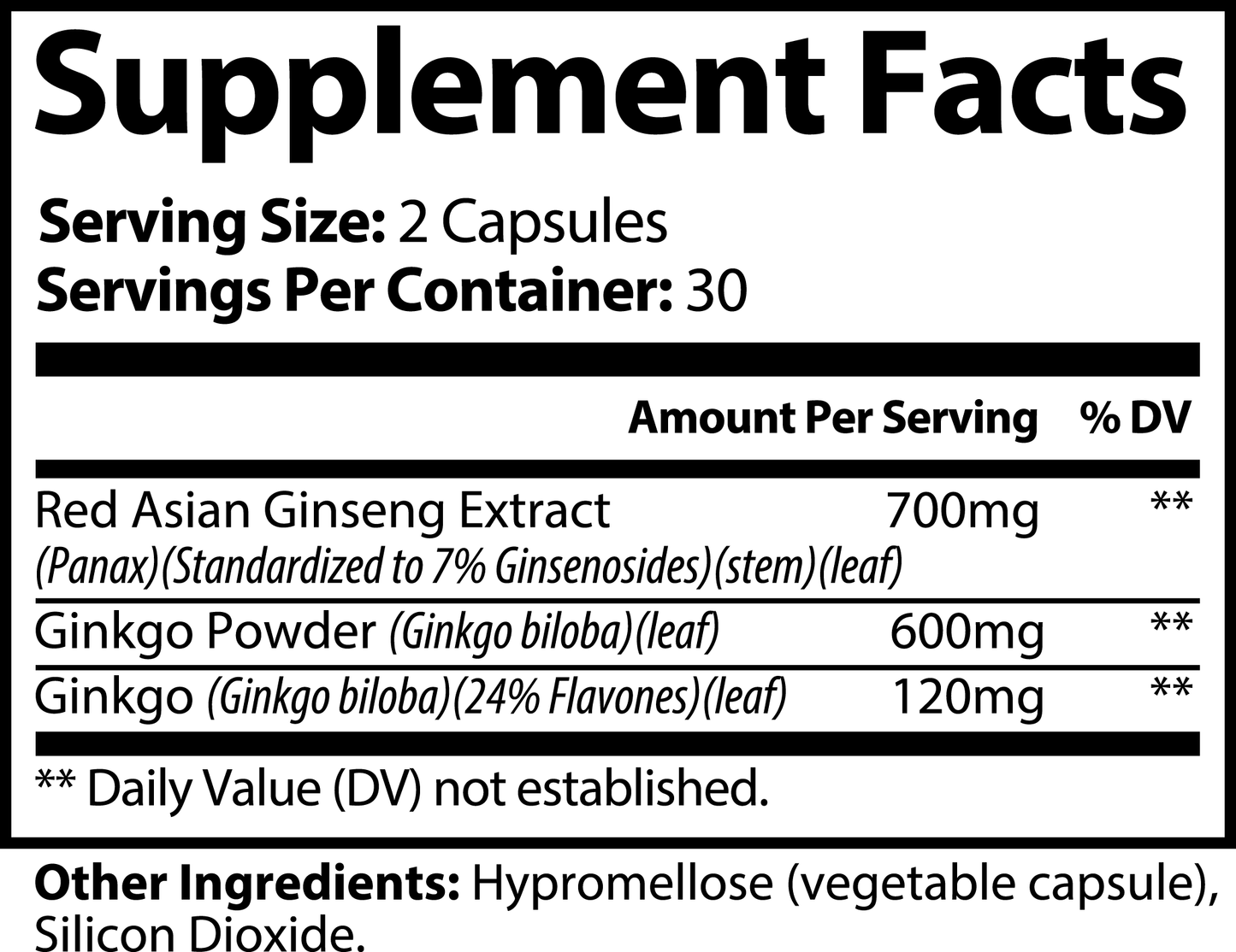 IROIKO | Ginkgo Biloba and Ginseng | 60 Capsules
